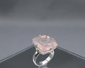Anel Garra Quartzo Rosa